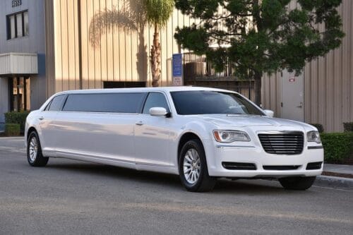White stretch Limousine
